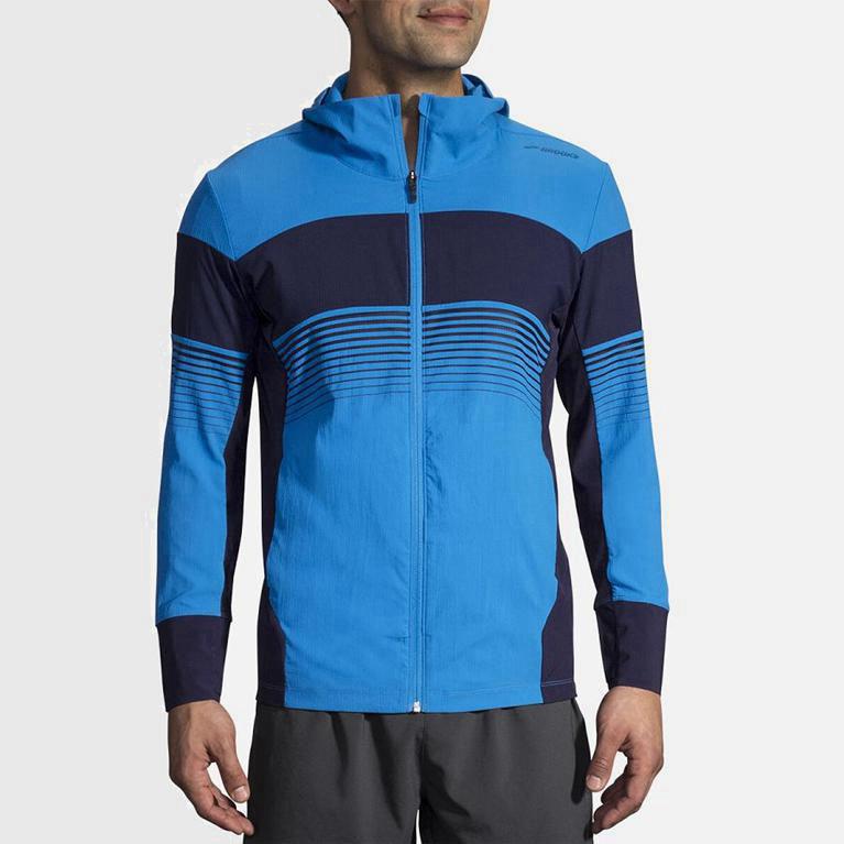 Brooks Canopy Mens Running Jackets Ireland Blue (DWZX-53728)